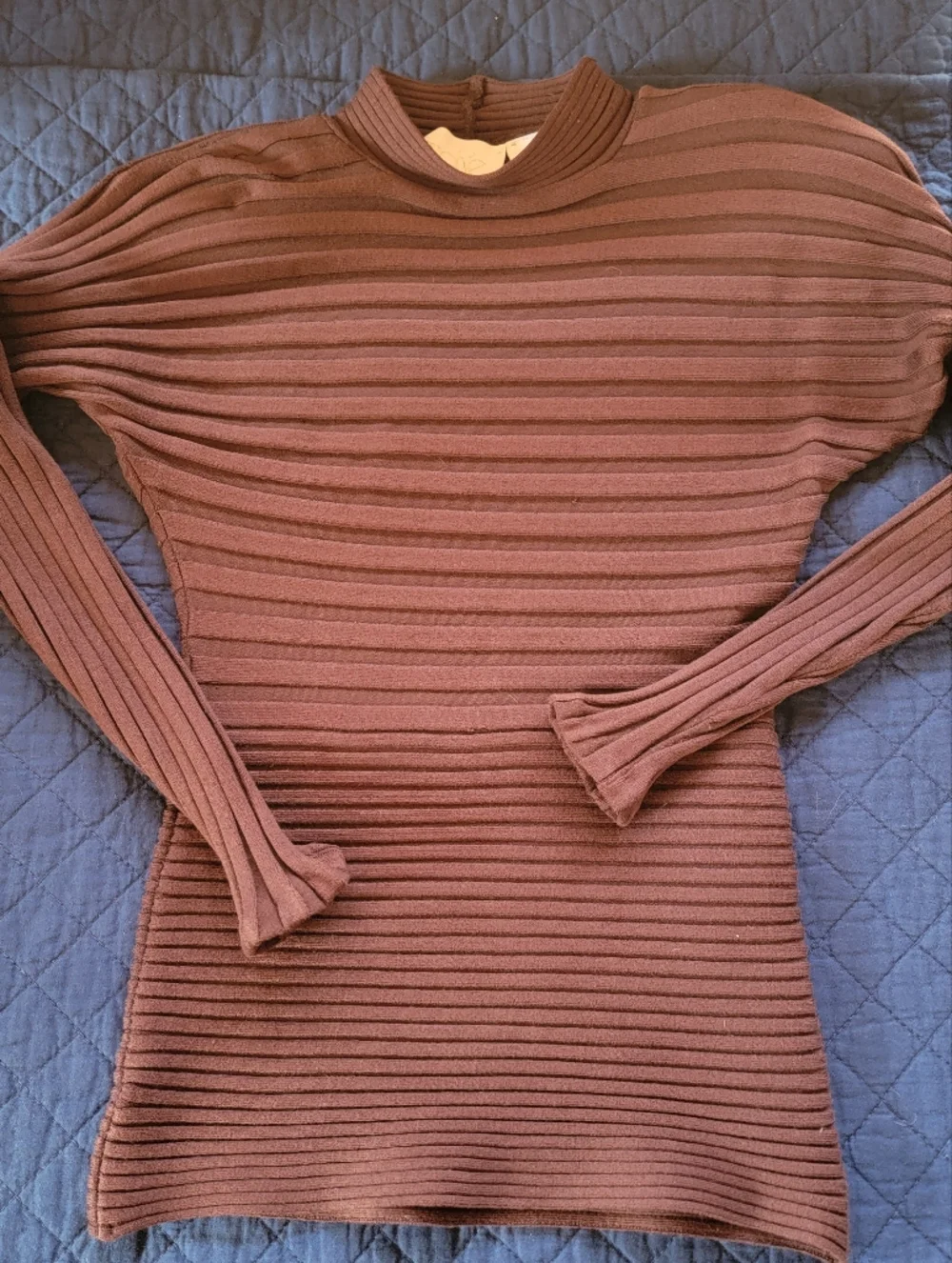 Cache Ribbed Two-Piece Set in Chocolate Brown - Picture 2 of 6